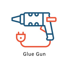  Glue Gun vector Two Colors Outline icon. Eps file 10