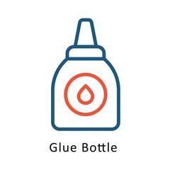 Glue Bottle vector Two Colors Outline icon. Eps file 10