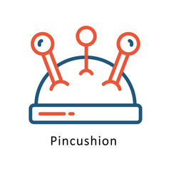 Pincushion vector Two Colors Outline icon. Eps file 10