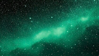 Obraz premium 幻想的な宇宙のイメージ 背景素材 グリーン