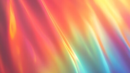 An abstract, blurry, colorful background with flowing, wavy lines.