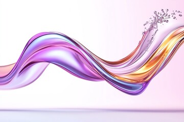Fototapeta premium Colorful abstract wave design with fluid lines and harmony.
