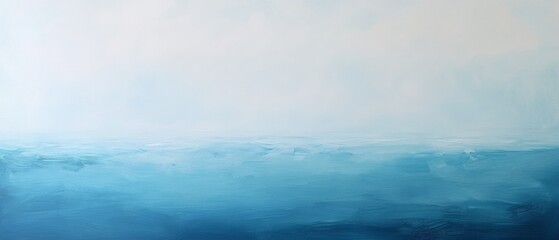 Obraz premium Serene Abstract Ocean Landscape in Shades of Blue and Light, Tranquil Seascape Artwork for Home Decor and Meditation Spaces