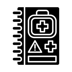 Fototapeta premium Emergency Survival Manual glyph icon