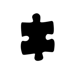 Black puzzle piece element