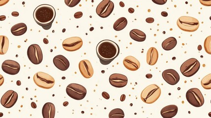 Obraz premium Coffee Bean Pattern