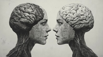 Surreal Brain Sculpture Art