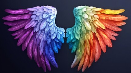 Rainbow Angel Wings
