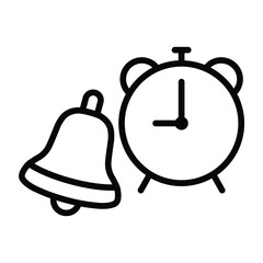 alarm clock  - black vector icon
