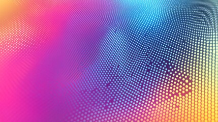 Obraz premium An abstract, colorful background with a grid of dots and blurred lights.