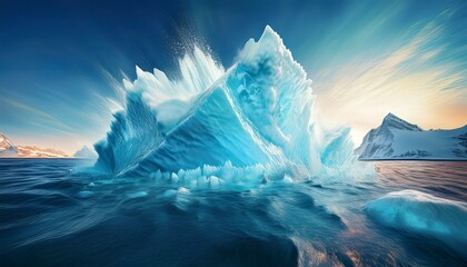 The sound of booming ice echoes across the icy waters.  