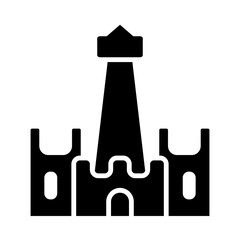 Sandcastle glyph icon