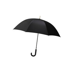 Classic Black Umbrella Isolated on on white background