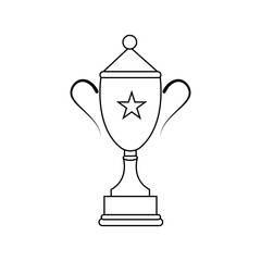 Trophy cup, winner cup, victory cup icon. Reward symbol sign for web and mobile