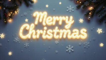 Cozy Close-Up Typography Art for a Merry Christmas Holiday Celebration Atmosphere
