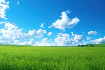 Obraz premium meadow and the beautiful blue sky 