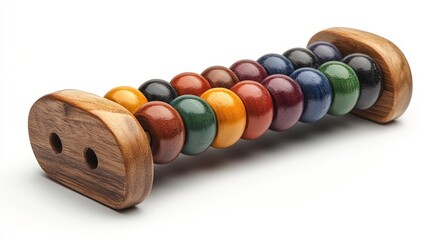 An abacus in sleek modern style isolated on a white background. Generative AI