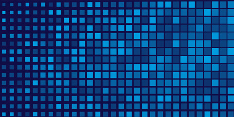 Digital technology background. Digital data square blue pattern pixel background