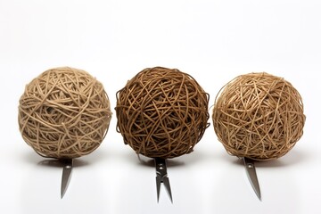 Fototapeta premium Hemp rope on white background 