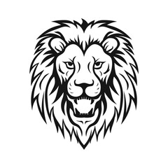 Lion head logo icon, lion face vector Illustration.