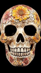 Naklejka premium Floral Skull Decor 
