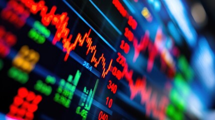 Obraz premium The Stock Market Data Display