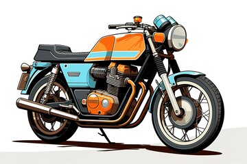 Obraz premium Sport bike enduro or trial close up on a light background with shadow 