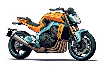Fototapeta premium Sport bike enduro or trial close up on a light background with shadow 