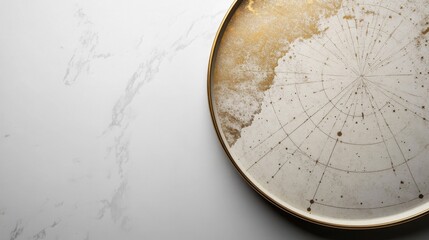 Elegant marble and gold decorative plate design for home decor