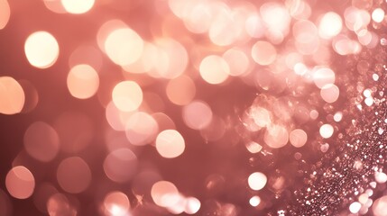 Fototapeta premium An abstract background of pink and orange bokeh circles.