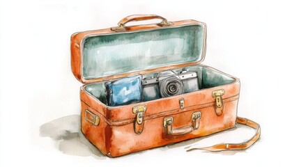 Vintage Suitcase Illustration