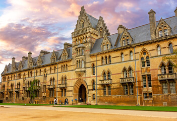 Christ church college in Oxford, UK