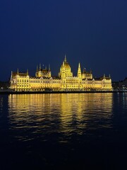 Budapest parliament at night