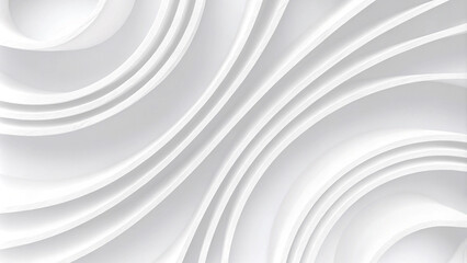 Fototapeta premium Abstract background with white 3D paper waves. white soft wavy embossed isolated on a white background. Papercraft landscape. Minimalistic design layout for business presentations