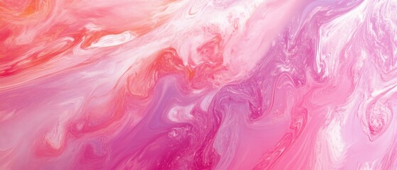 Fototapeta premium Captivating Fluid Art: Vibrant Pink and Purple Swirls