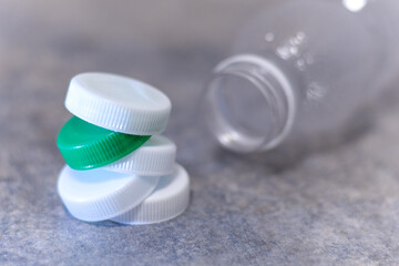 collection of plastic for recycling at home. Collection of secondary raw materials by an individual.