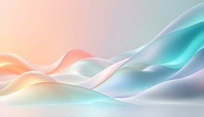 Fototapeta premium Mesmerizing fluid waves of vibrant chromatic gradients. Abstract digital art composition. abstract wave gradient liquid composition. A vibrant display of flowing pastel hues showcases
