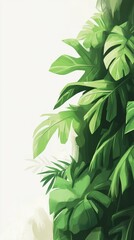 Obraz premium Lush Tropical Foliage: A Verdant Natural Escape