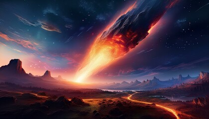 Witnesses gaze upward, captivated by the spectacle.  