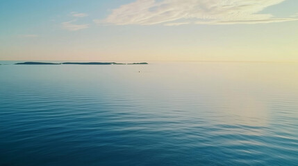 Baltic Sea aerial view showcasing vast expanse of water and distant coastline, symbolizing natural beauty and serene landscapes.
