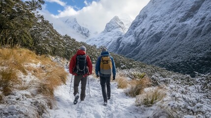 Fototapeta premium Life in winter, snow