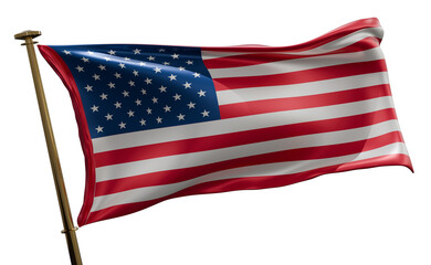 Obraz premium Flag of US isolated on white