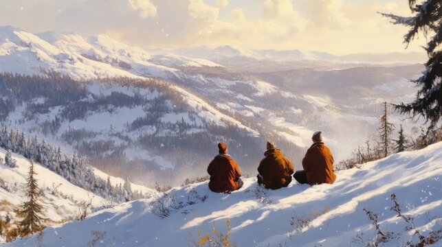 Life in winter, snow