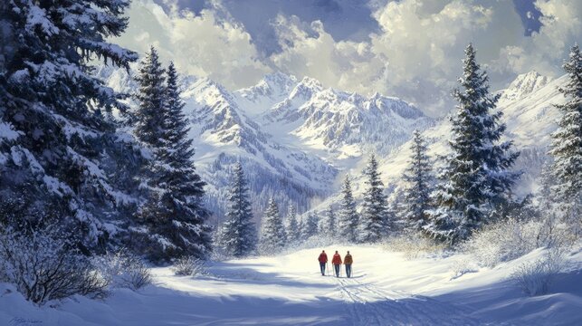 Life in winter, snow