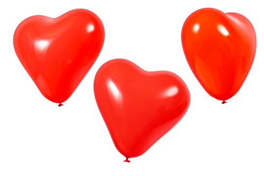 Heart shaped balloons on isolated background. Valentine's Day Gift, symbol of love, relationships. - Powered by Adobe