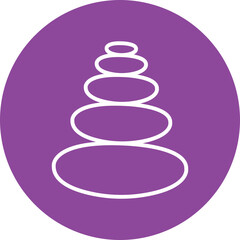 Stone Tower line circle icon