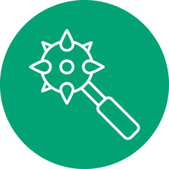 Mace Weapon line circle icon