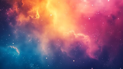 Glowing abstract galaxy illuminated by vibrant multi-colored cosmic energy image