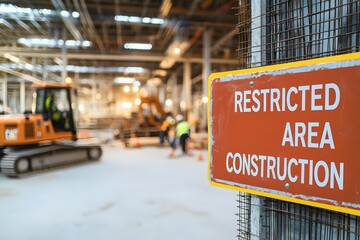 Construction Site Restricted Area Sign 