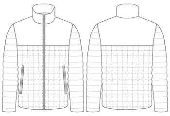 Men's Mountain Padded puffer Jacket Isolated Winter vector illustration © GD TAWHIDUL